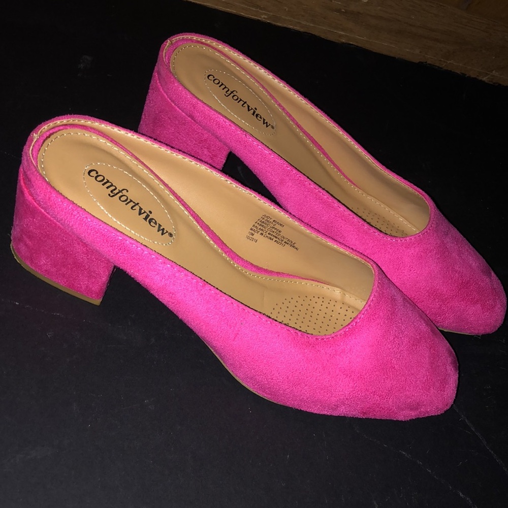 Deep Pink Block Heel